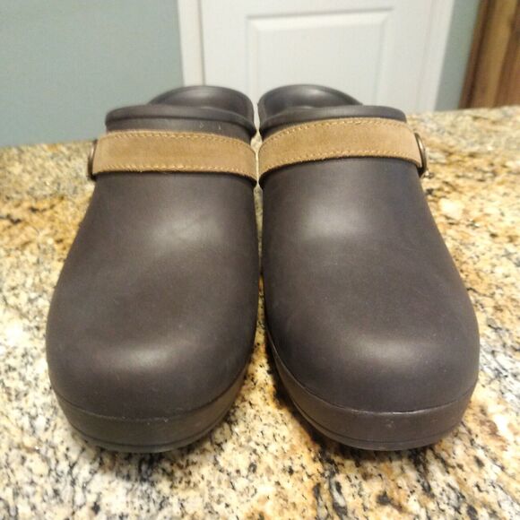 Crocs Sarah Croslite Mule Clog Shoes Brown Slip On Comfort Women's Sz 8 203631 - Picture 9 of 12